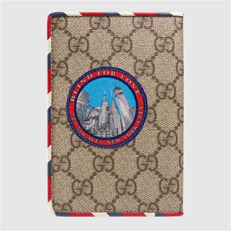 gucci supreme passport case|Gucci passport holder.